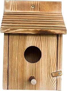 CIYODO Outdoor Wooden Parrot Bird Nest Wood Trim Outdoor Bird Cage Outdoor Decoration Hanging Bird Home Wood Garden Bird Nest Bird Nest Decor Long Tail Small Parrot Incubator Pine Wood