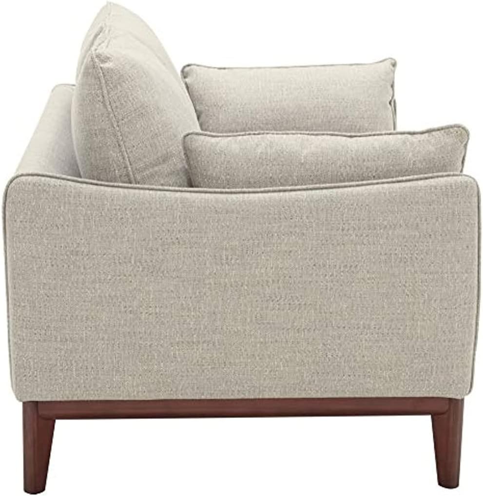 Loveseat Sofa with Wood Base and Legs, 62" W