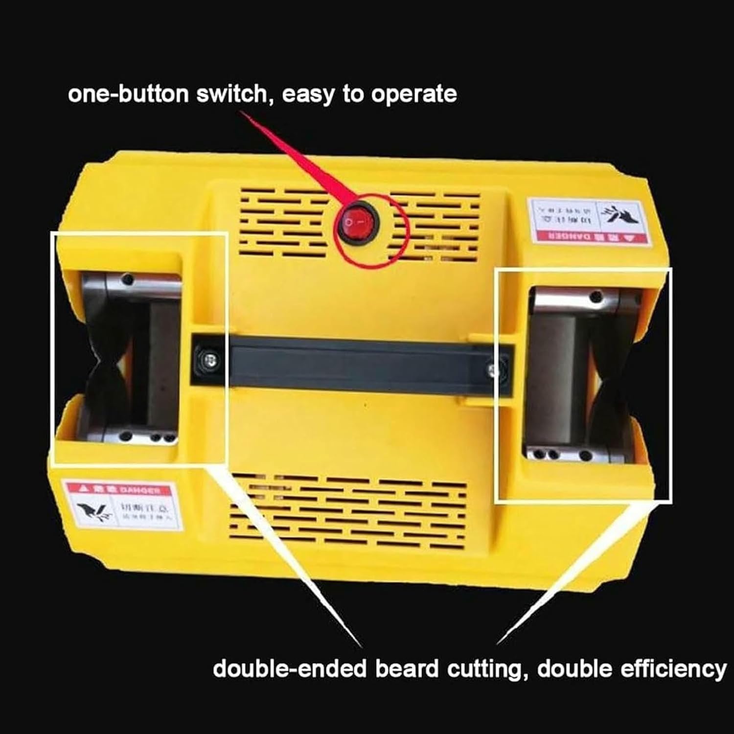 Garlic Root Cutter | Double Head Garlic Top Tails Remover Machine -Cut Beard and Roots