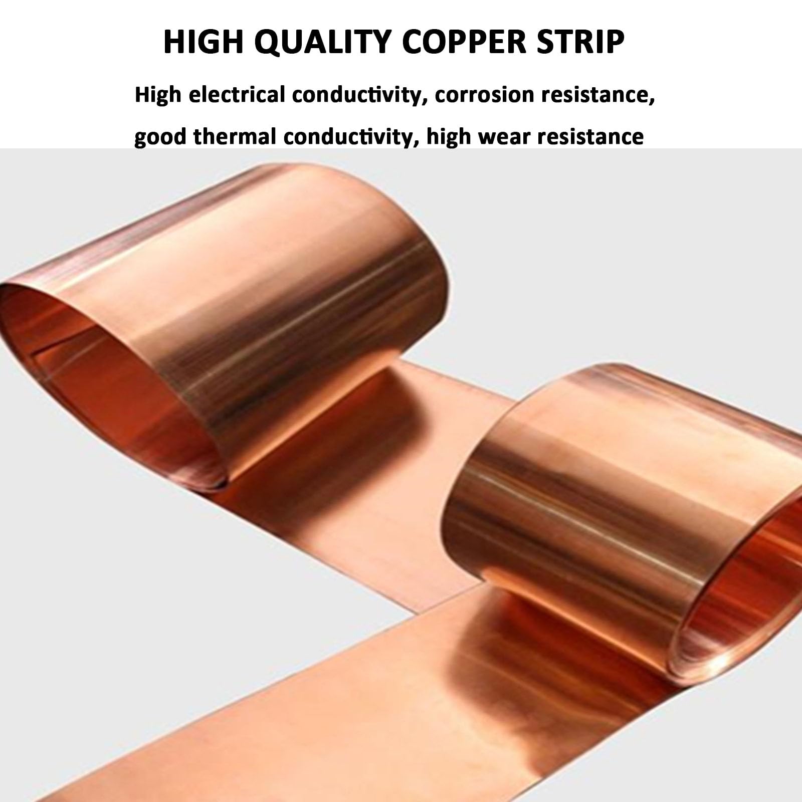 COYOUCO Thickness from 0.03mm to 1mm Copper Strip Width 200mm, Length 1 Meter Metal Foil Plate Suitable for DIY Project Electrical,0.2mm