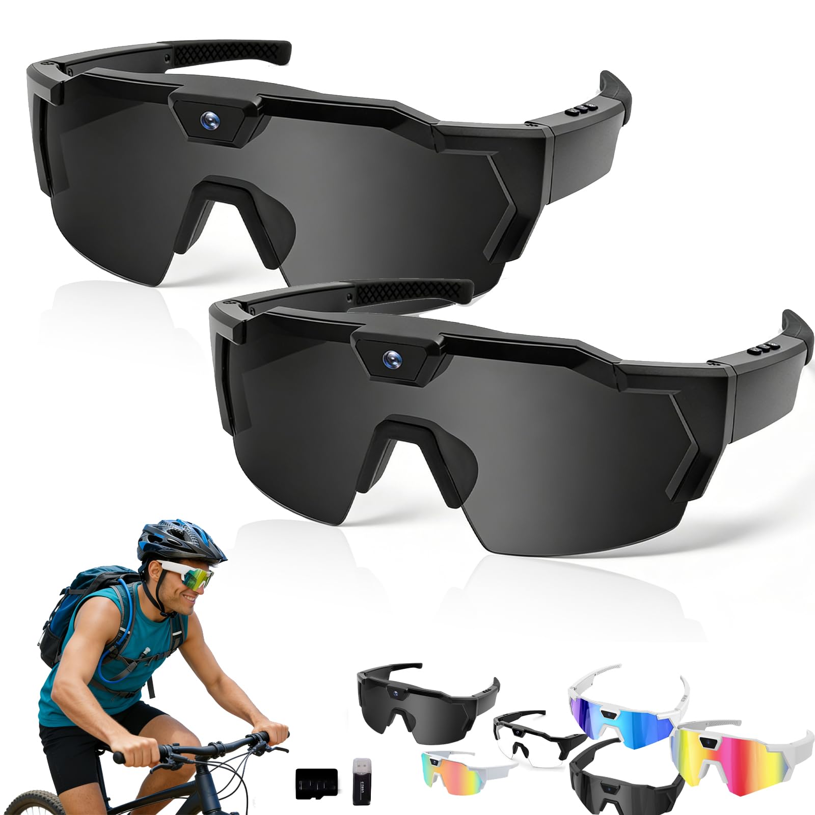 Baseball Glasses with Camera Sunglasses with Camera 32 64 128g POV Glasses Cameras 4k Smart Sunglasses with Cameras