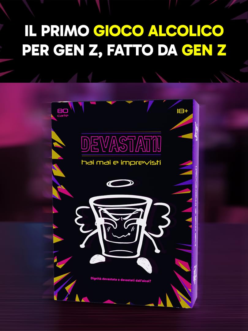 Hai Mai e Imprevisti (Versione 2025) | Gioco da tavolo alcolico per Gen Z (18+) | Carte per bere con sfide, gossip e meme | Perfetto per feste