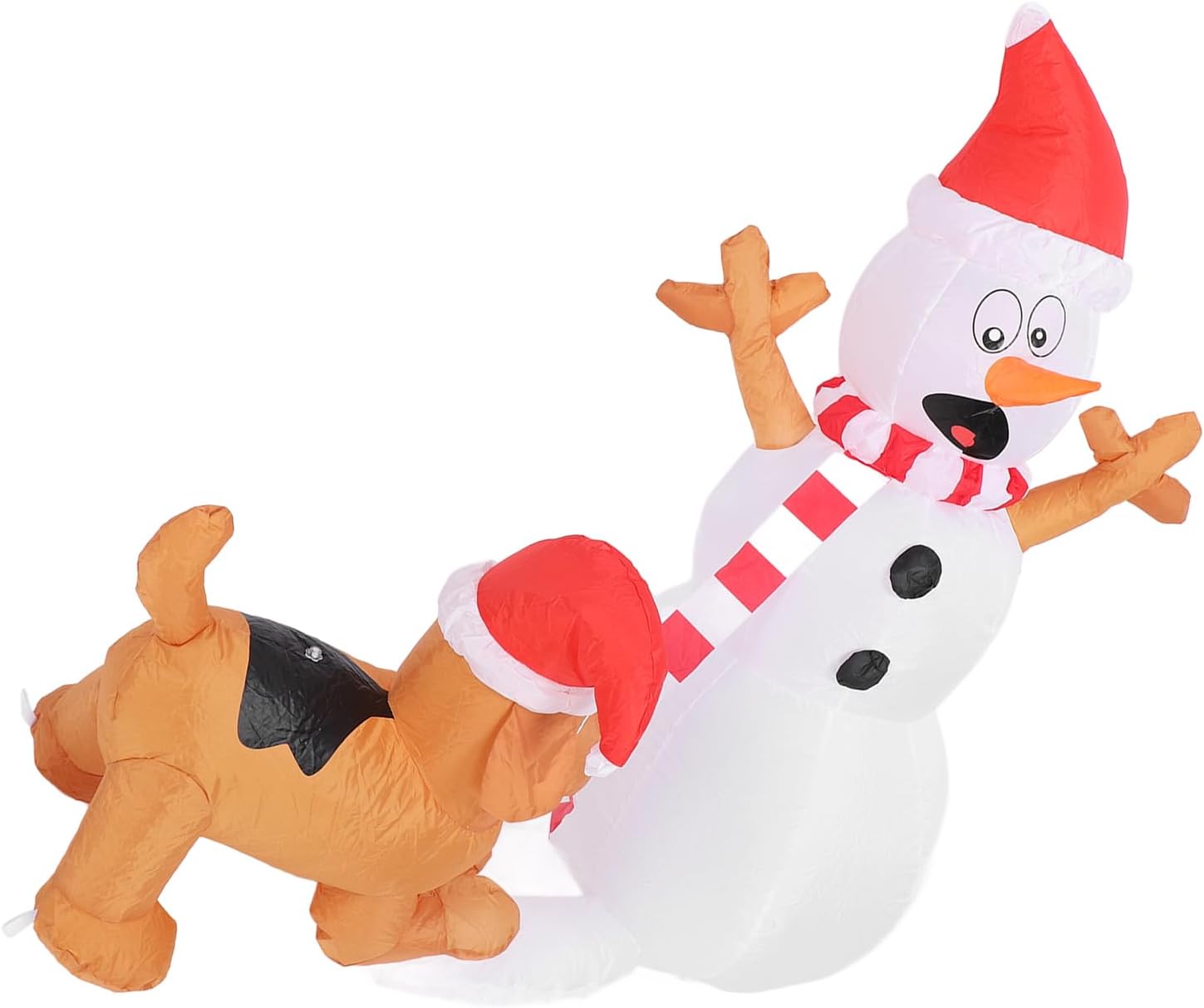 Inflatable Snowman with Dog, 3.6ft Christmas Inflatable Snowman, Fun and Eyecatching for Indoor and Outdoor (US Plug 100-120V)
