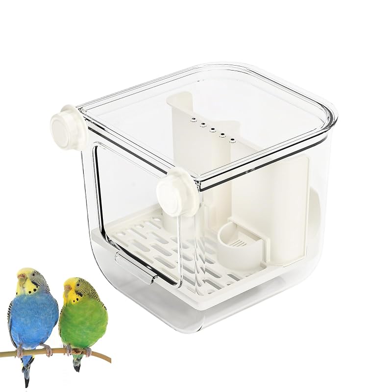 Comedouro Automático para Aves com Banheira Suspensa, 5 L, Plástico Transparente Pcmursal