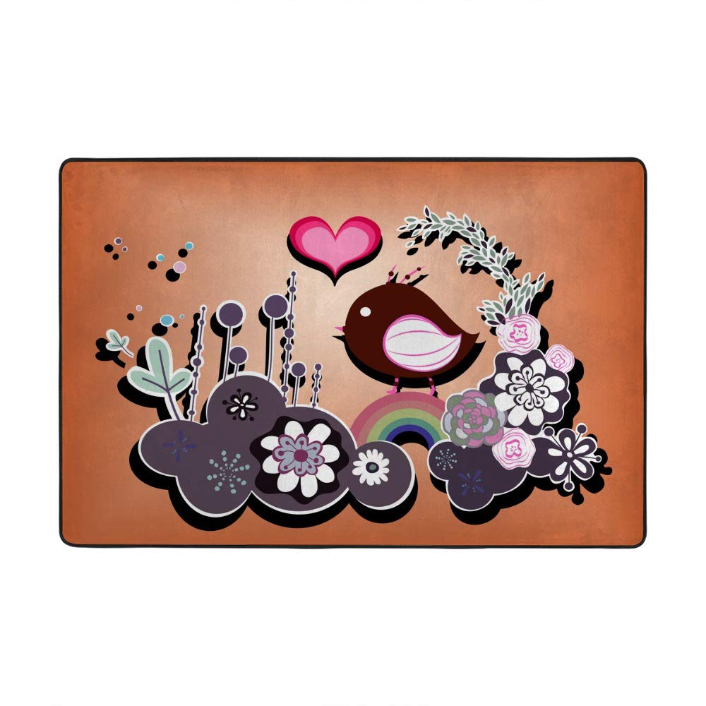 Tapis chambre d'enfant corail RuChen en velours doux pour des moments de jeu doux