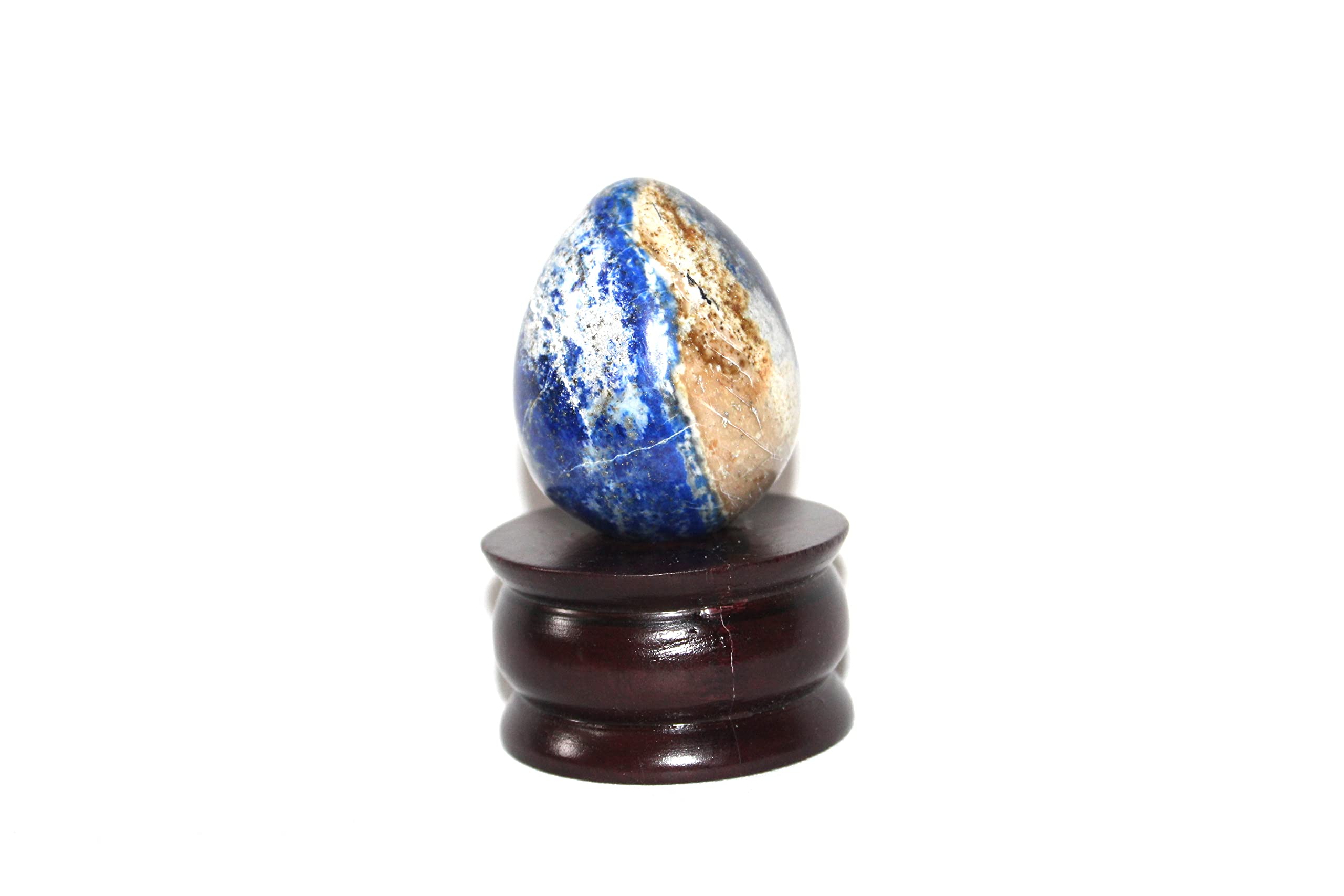 Jet International Superb Gemstone Egg Free Booklet Crystal Therapy Bonded Sphere Magic Easter Fortune Teller Himalayan Rock Crystal Stone Genuine Beautiful (Lapis Lazuli)