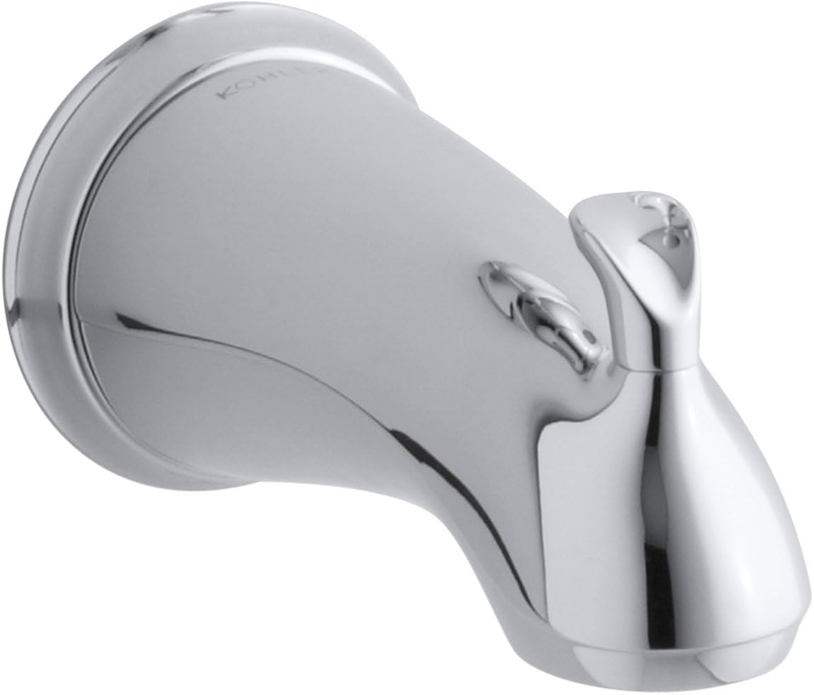 Kohler K-10280-4-CP Forte Sculpted Diverter Bath Spout, Polished Chrome, .5