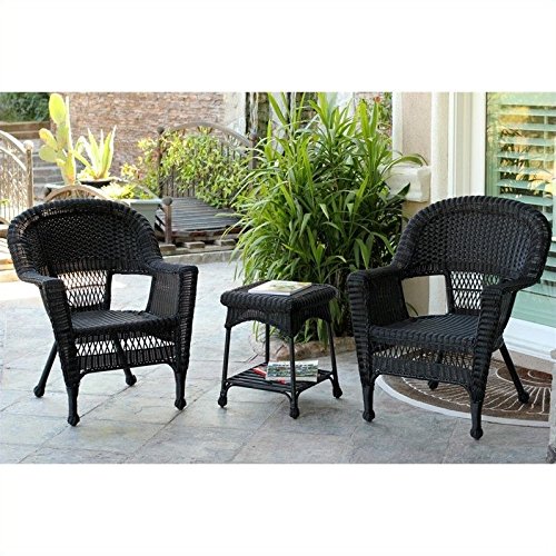 Resin Wicker Furniture Set Jeco Piece Wicker Chair And End Table