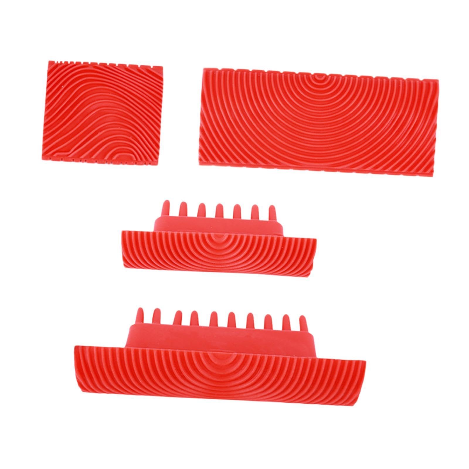 4x Wood Graining Tools Rubber Premium for All Surface Wood Grain Paint Tool | Home & Garden-image-45