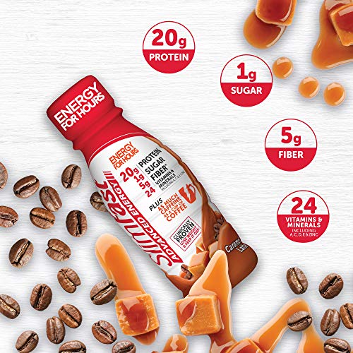 Slimfast Advanced Energy High Protein Meal Replacement Shake, Caramel Latte, 20G Of Ready To Drink Protein With Caffeine, 11 Fl. Oz Bottle, 4 Count #TOP2