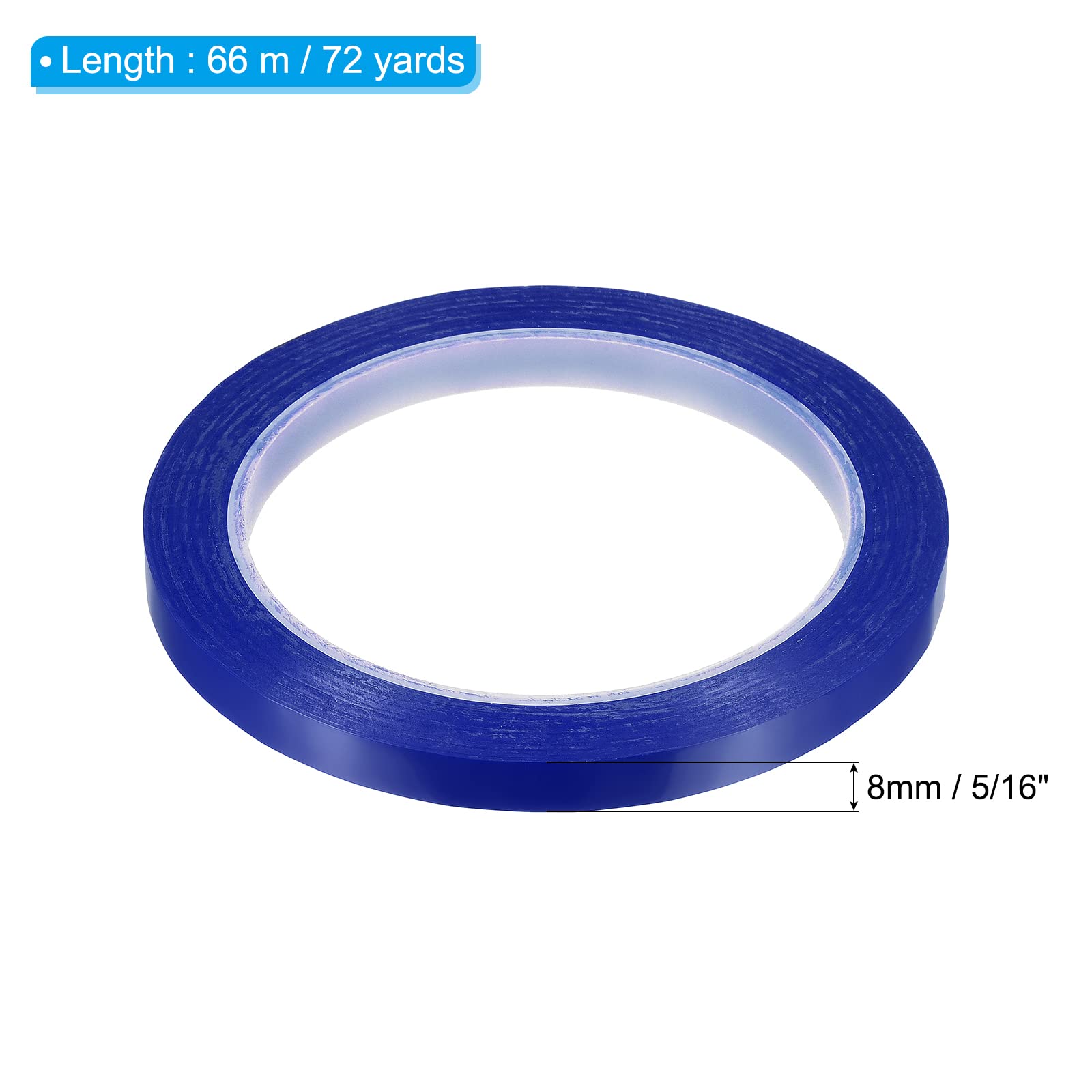 PATIKIL Whiteboard Tape 8mm X 66m, 3 Pack Thin Dry Erase Tape for Graphic Chart Marking DIY Art Blue - Image 2