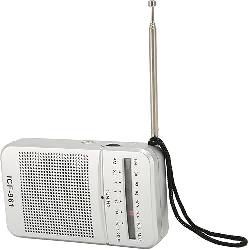 Miniatura 1 de Portable AM FM Radio Speaker, Double Waveband, Multiple Play Modes, High Sensitivity, Simple Operation with External Antenna for Outdoor Travel Home