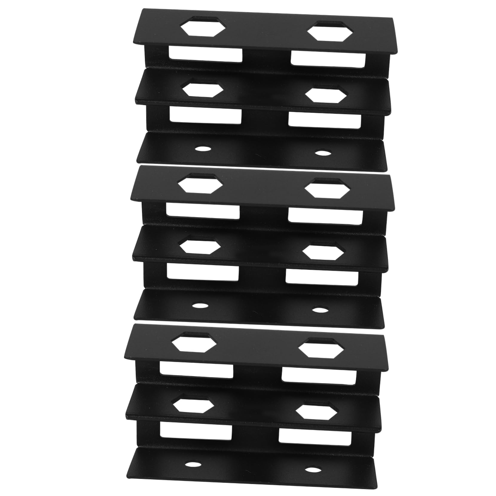 HOMSFOU 3 Juegos Soporte para Laptop Bajo Escritorio Soporte Doble Capa para Organizar Laptop y Cables Instalación con Tornillos