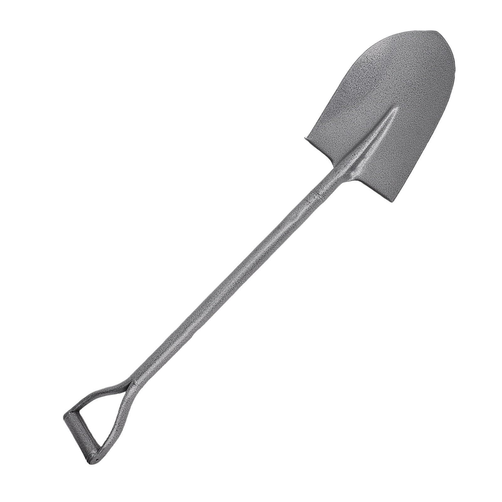 Całkowicie Metalowa łopata do Kopania w Ogrodzie Kemping ze spiczastą końcówką D, Ergonomiczny Uchwyt Antypoślizgowy do Kopania Rowów Przesadzanie śnieżnej Plaży