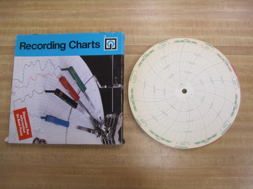 Graphic Controls 12458 Recording Charts 100 Count