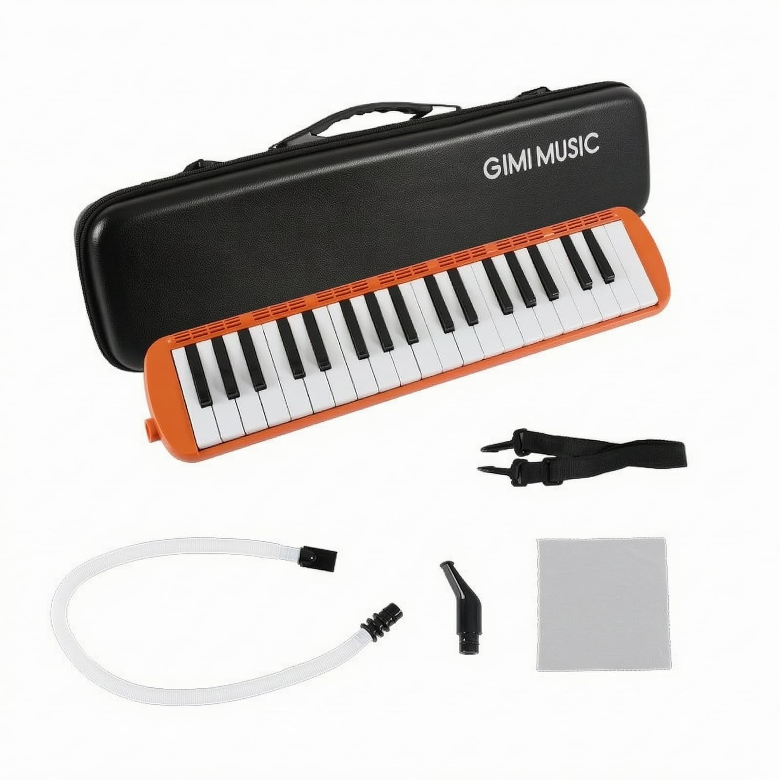 Melódica con Tubo Soplador Musical , Style to 2 , Naranja