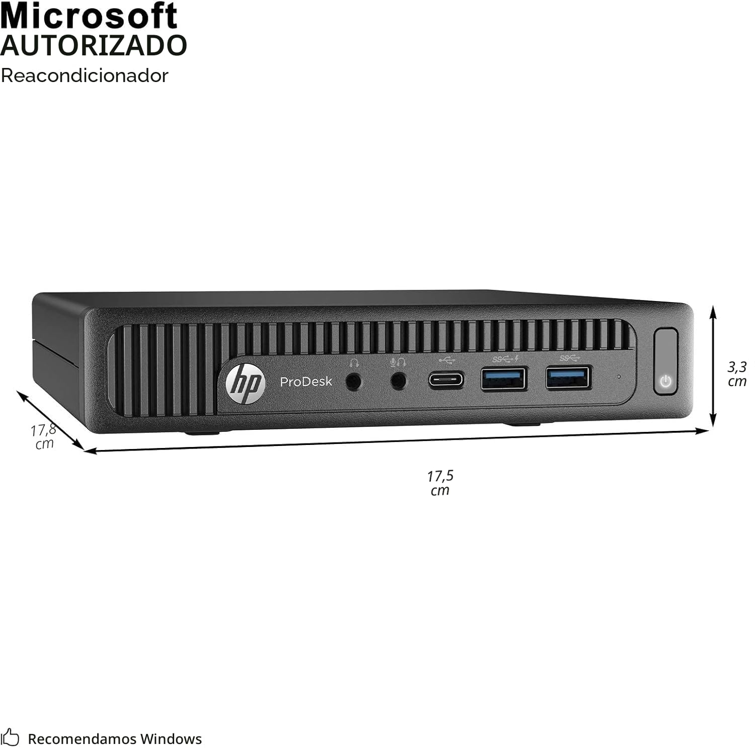 HP Prodesk 600 G2 Mini-Desktop-PC, Intel Core i5-6500, 8 GB de RAM, SSD de 256 GB, Teclado Estadounidense, WiFi, Bluetooth, Windows 11 Pro (reacondicionado)