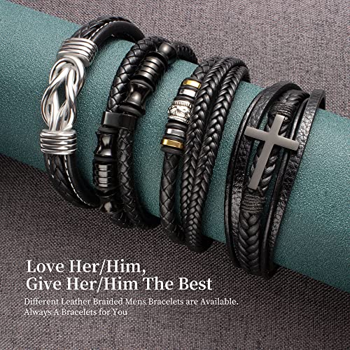 Graduation Gifts For Him 2023 Son Bracelets Leather Bracelets For Men High School College Cuff Bangle I Love You Gifts For Him Birthday Graduation Jewelry #TOP5