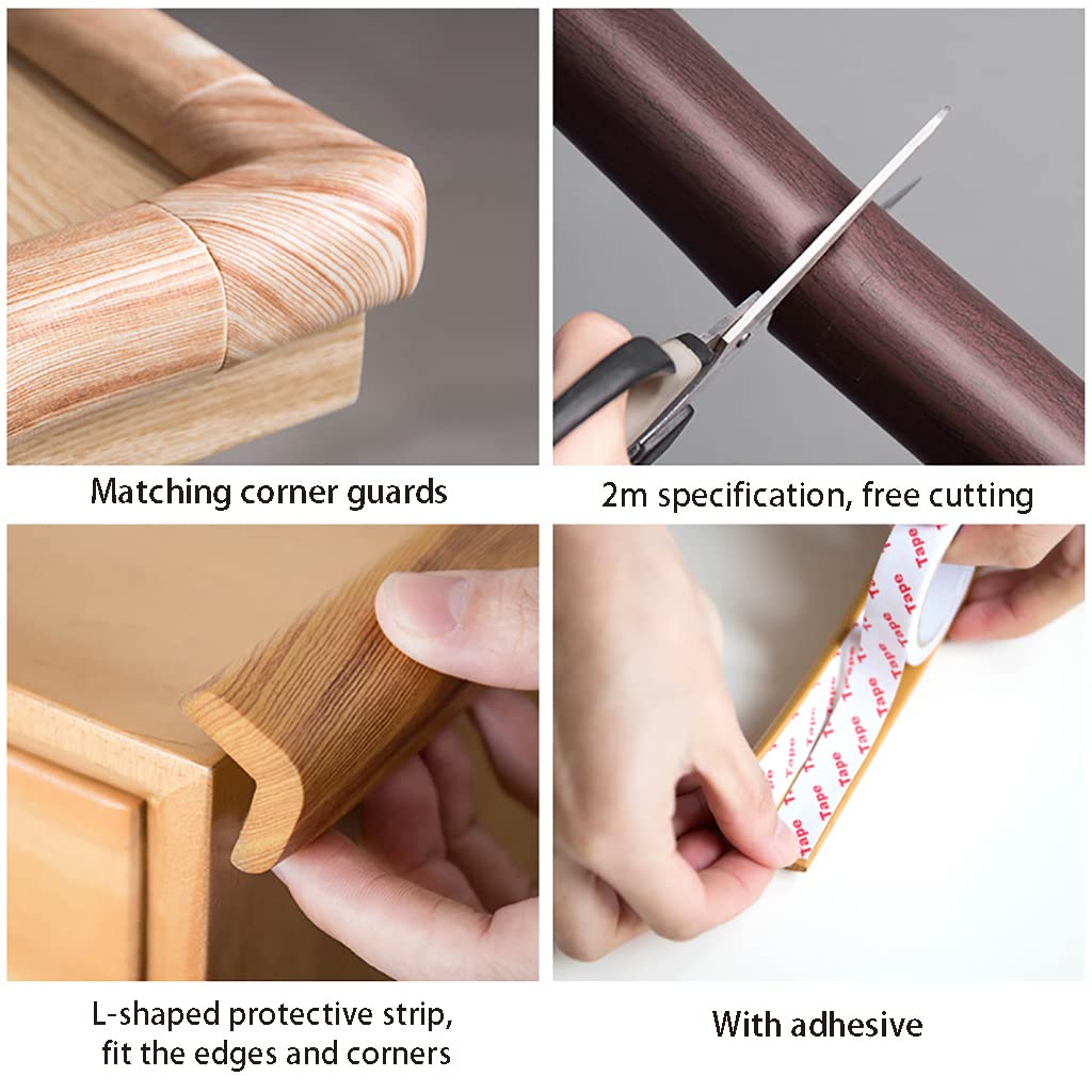 Paraspigoli Angolari Gomma,Protezione Angoli e Bordi,Protezione Spigoli e Bordi,Kit di Protezione e Sicurezza Angolari,Kit Sicurezza Casa,Coprispigoli Anti Urto,Protezione Angolare Paracolpi.