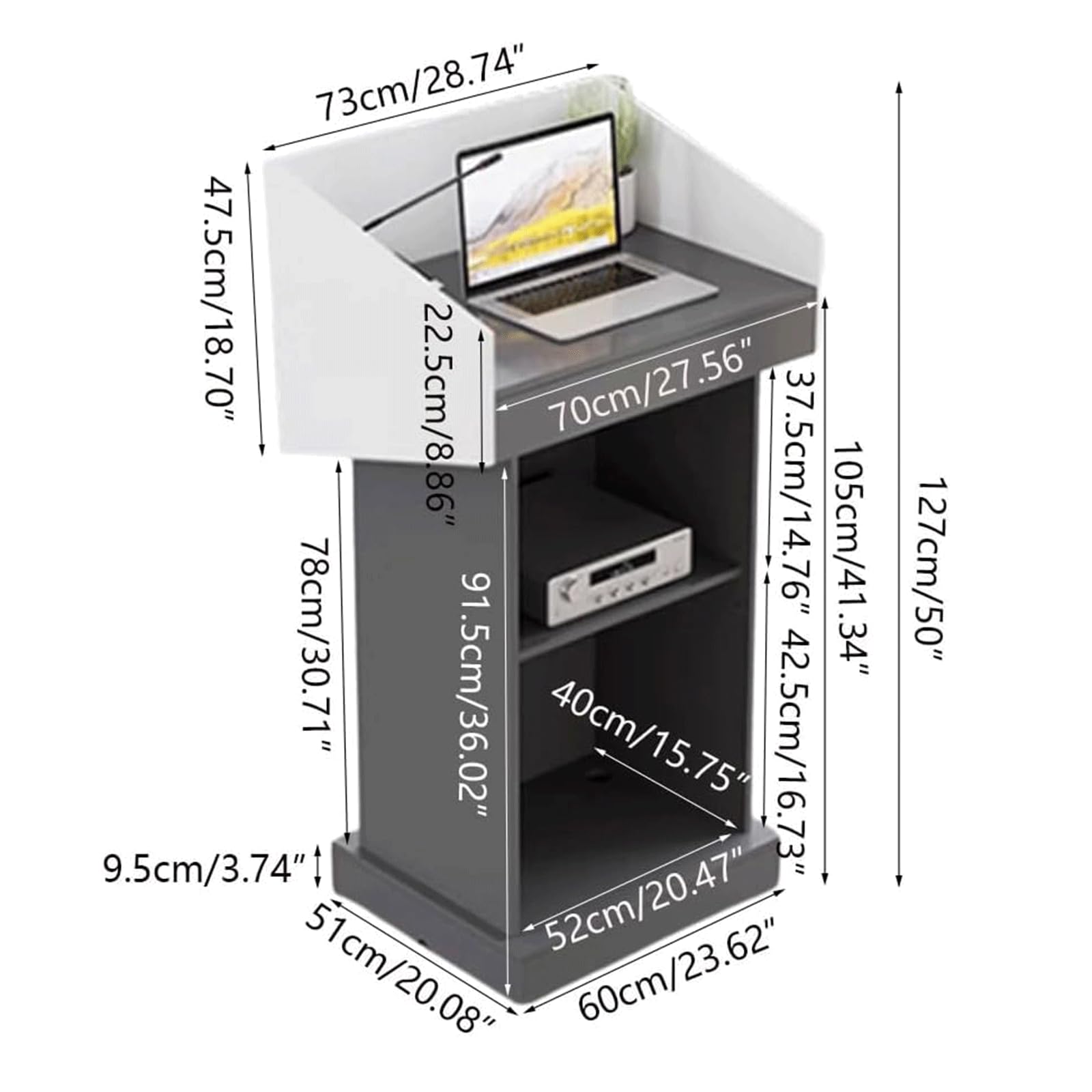 Moderno legno podio StanConference Leggio con Aperto Sto Recept Desk per Hote& Eventi Professal Sp Podium per Presentats
