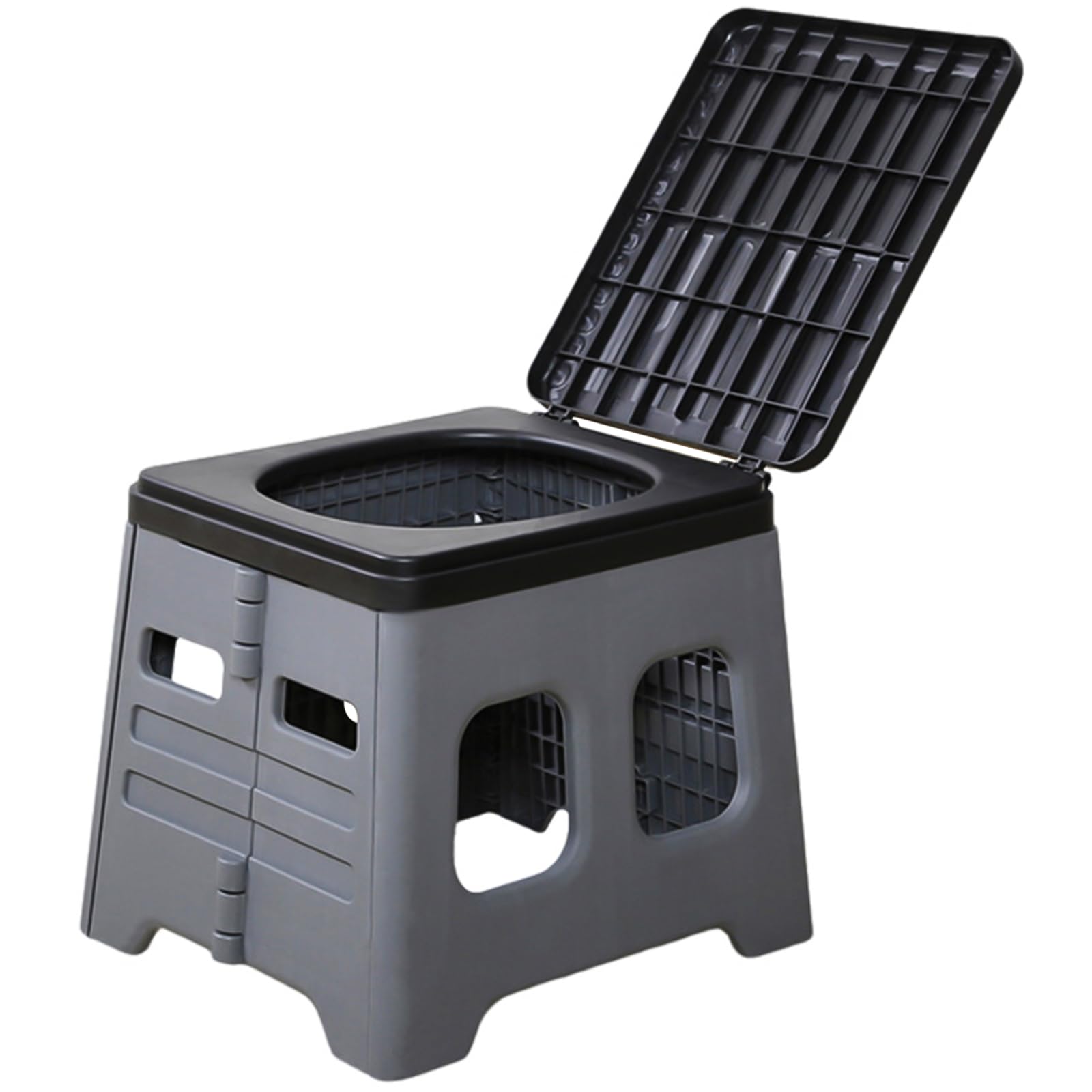 PIDUDU Portable Camping Toilet for Adults,Folding Travel Toilet Camping with Lid,Camp Outdoor Toilet for Outdoor Emergency, Waterproof Luggable Loo, Hiking, Car, Travel