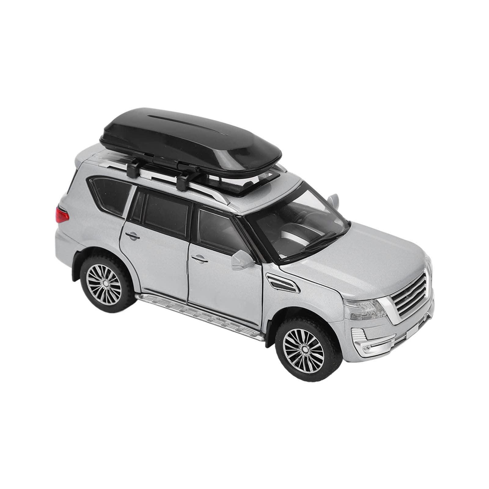 Cocoarm Diecast Model Car 1/32 Scale Pull Back Sound and Light (Silver)