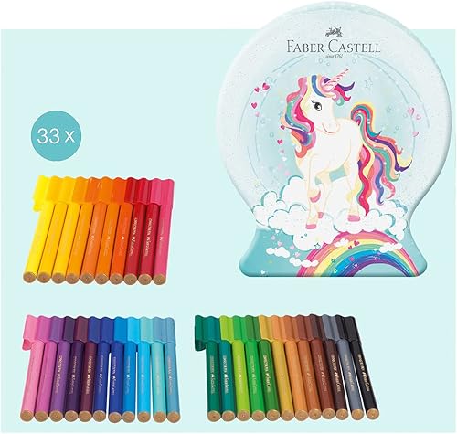 Miniatura 3 de Faber-Castell Conector de pluma de fibra Lata de globo de nieve - Diseño de unicornio