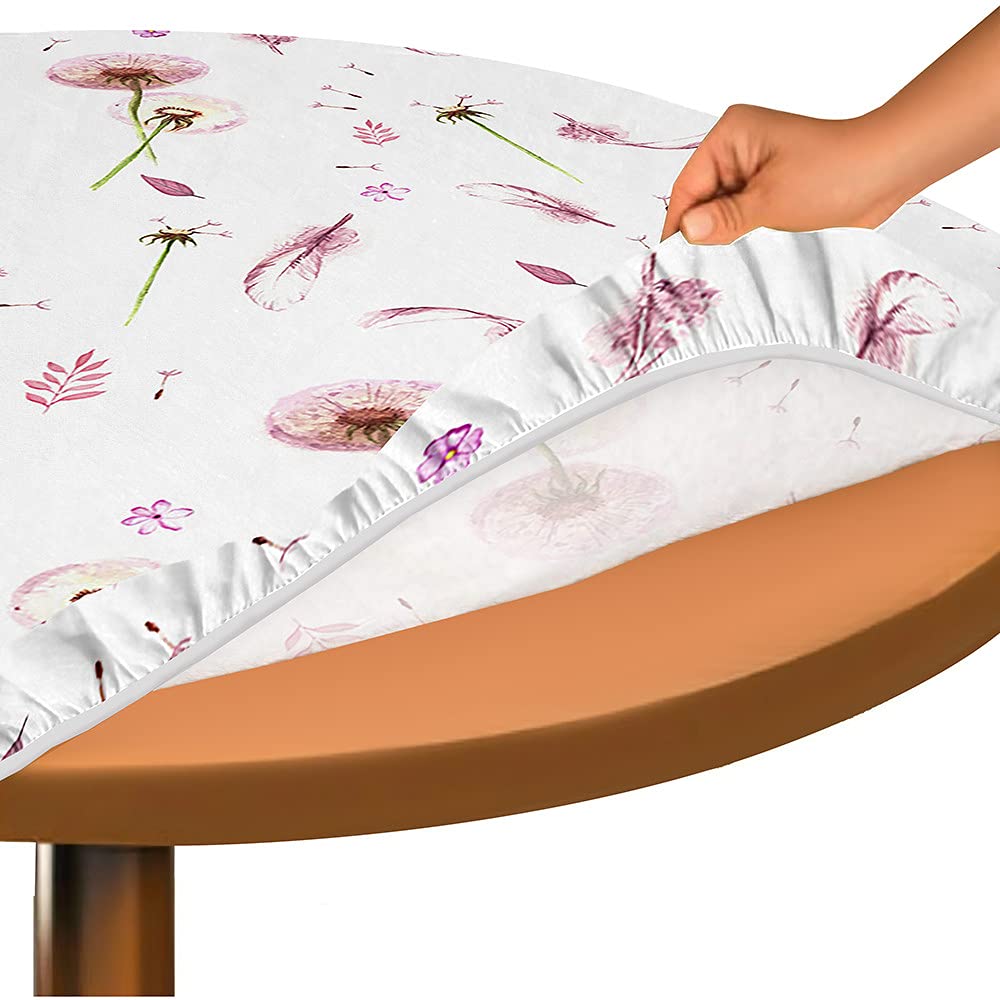 Morbuy Nappe De Table Carrée Fleurie Blanche 100x100 Cm – Imperméable, Anti-Taches Et Lavable
