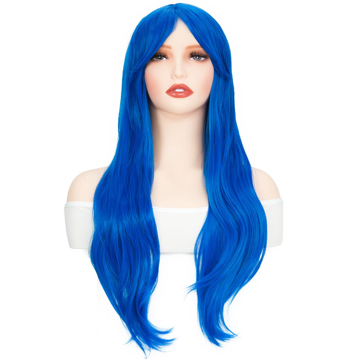 Yamel Green Wig Long Natural Wavy 28 Inches Glueless Full Party Wig Heat Resistant Synthetic Hair Wigs for Women - Image 2