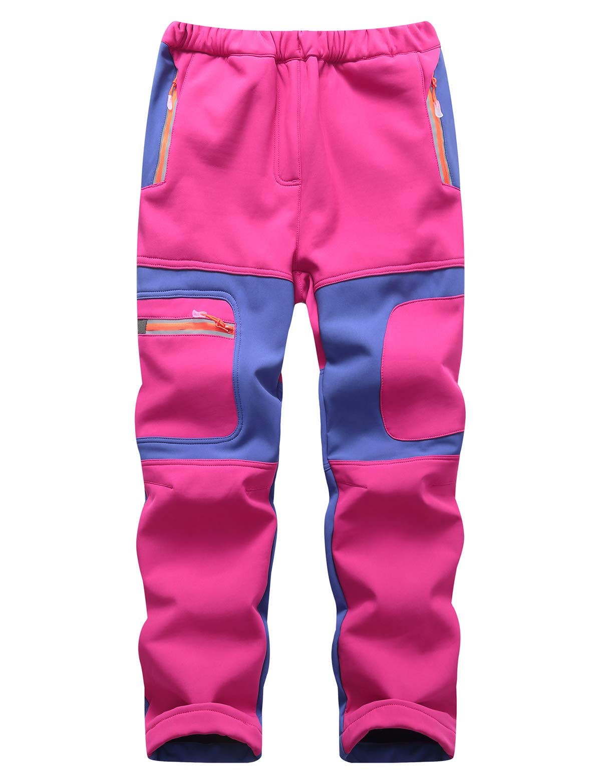Echinodon Kinder Gefütterte Hose Softshellhose Winddicht Wasserabweisend Warm Jungen Mädchen Winter Outdoorhose Wanderhose