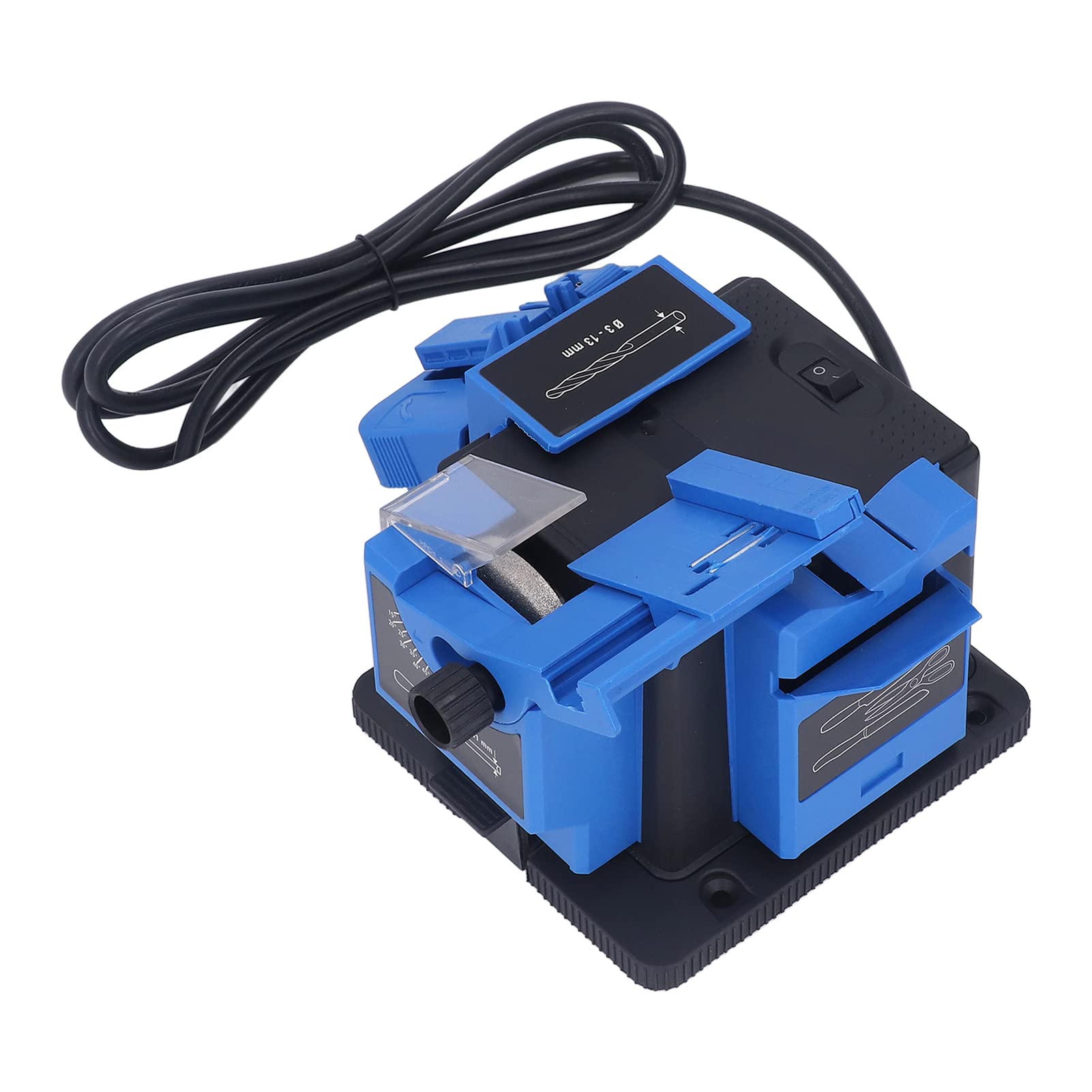 Affûteuse de Forets Électrique 65W Angle Réglable 15-50° pour Mèches 6-51 mm Machine Multifonction Outil d’Atelier pour Perceuse Travail du Métal