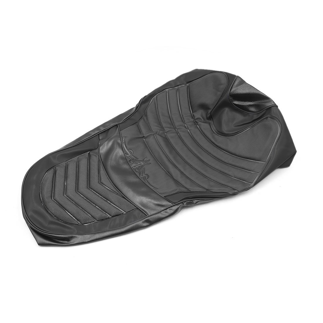 Uxcell a17022700ux0821 Black Faux Leather Motorcycle Seat Saddle Cover Cushion Protector for FX, 1 Pack