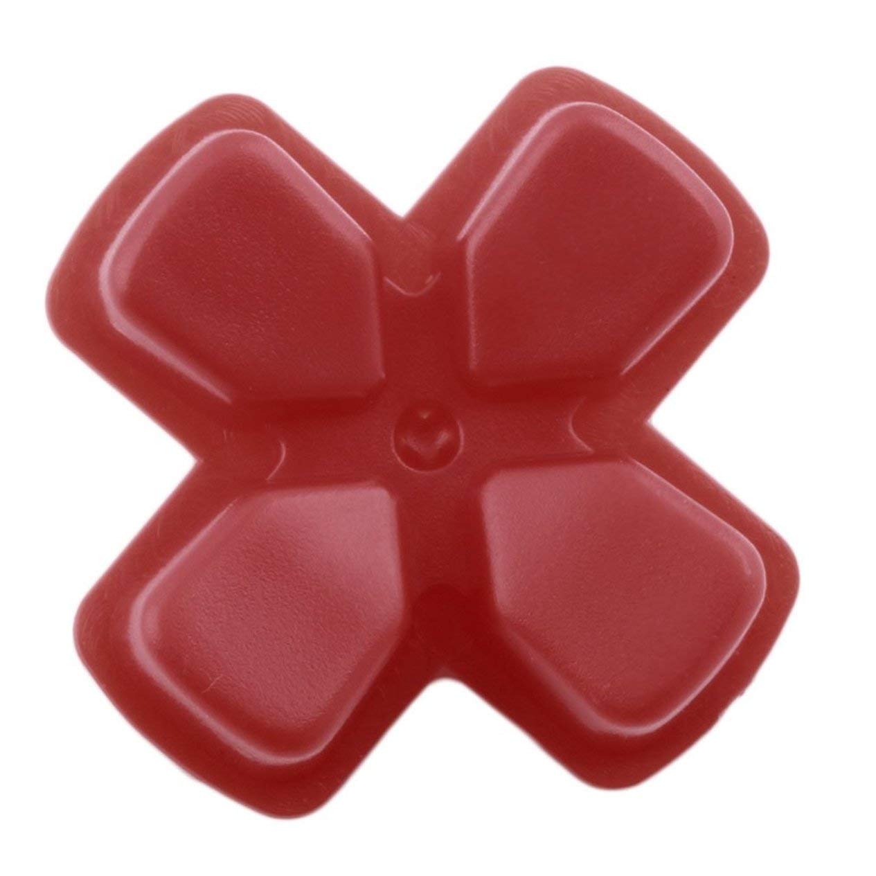 Replacement Buttons Custom Shape Kit for PS4 for Playstation 4 Controller Full Color Plastic Gamepad Replacement Parts BCVBFGCXVB (Red)