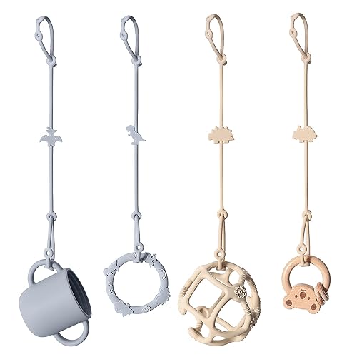 Miniatura 8 de Correas de juguete para bebé, correas de seguridad de juguete de silicona para silla alta, correas de juguete para cochecitos, silla alta, cunas,