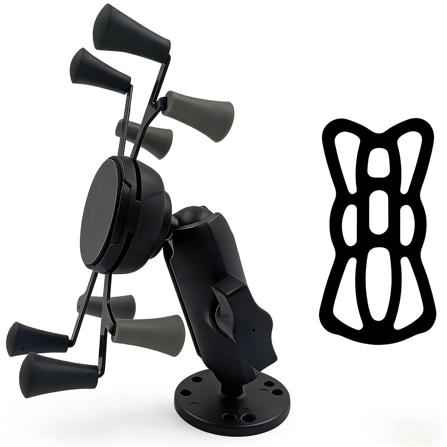 Strg Support de tablette de voiture avec base ronde à visser pour iPad/tablettes 6"