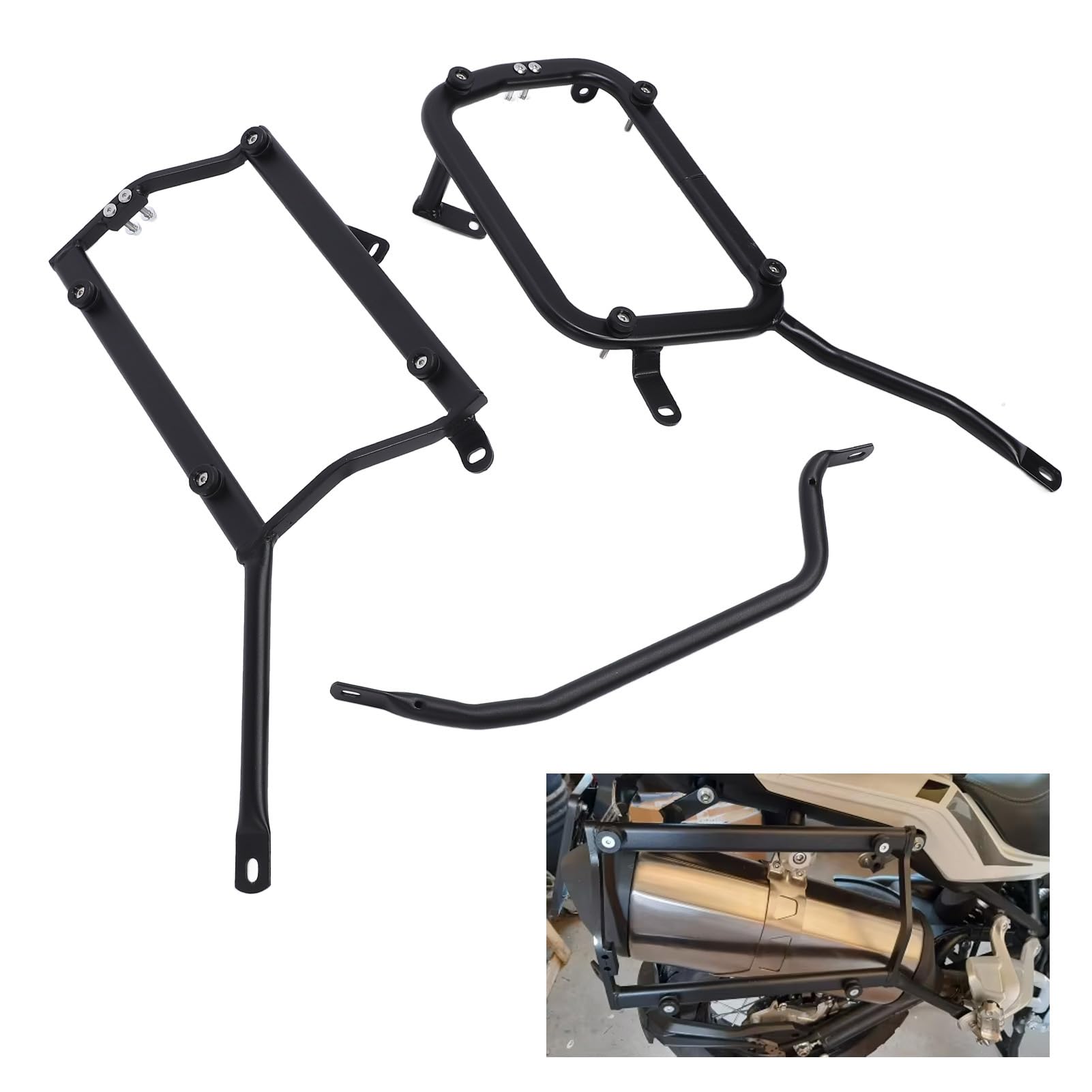 Fabater Portaequipajes Lateral para Motocicleta para TRK 502x, Estante de Almacenamiento Lateral, Reemplazo de Estante de Soporte para Alforjas, Soporte Lateral para Motocicleta