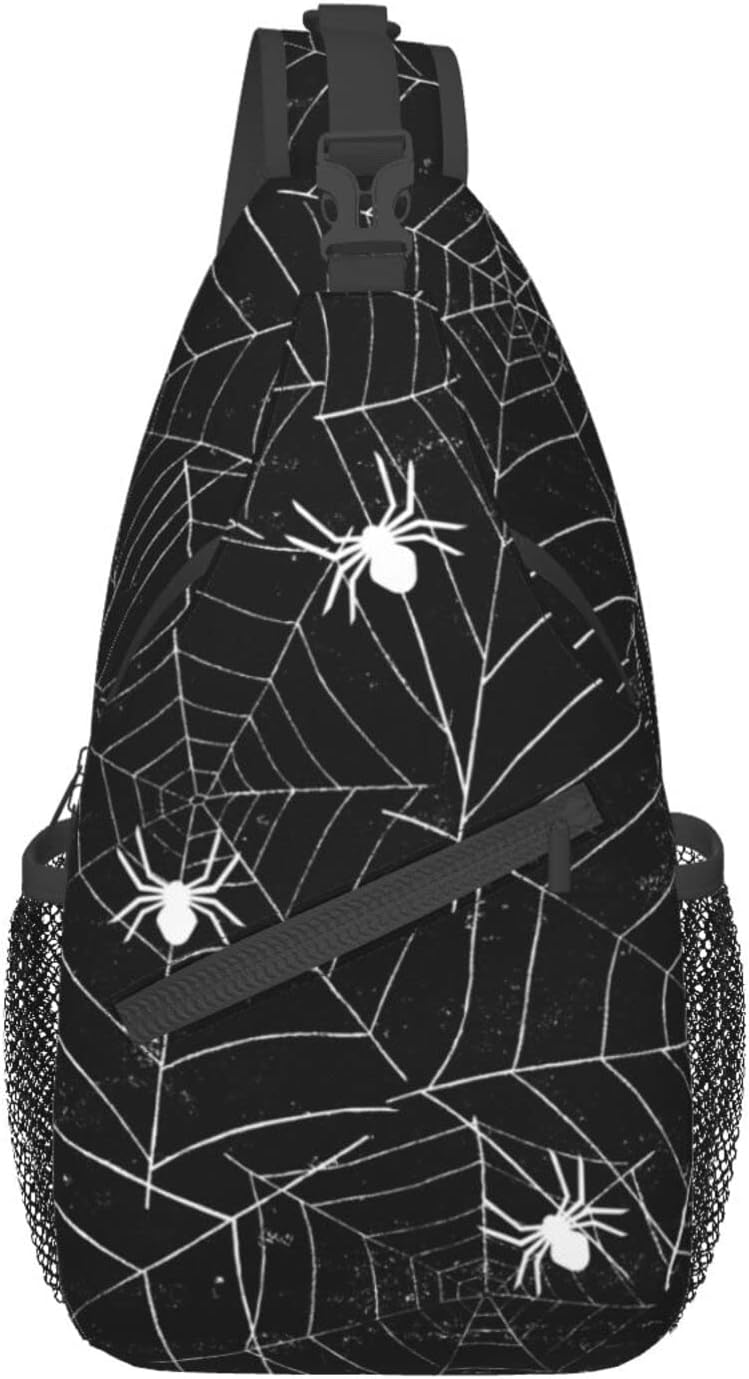 SURERUIM Spider Web Sling Bag Crossbody Shoulder Backpack