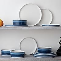 Vista 4 de Noritake ColorStax Ombre Indigo - Juego de 12 piezas, servicio para 4