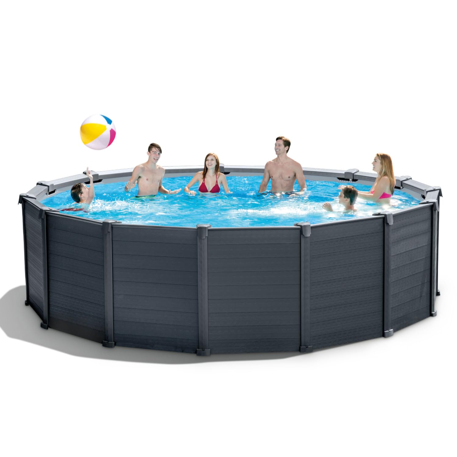 Intex kit Piscine Graphite (ø) 4,78 x (h) 1,24m