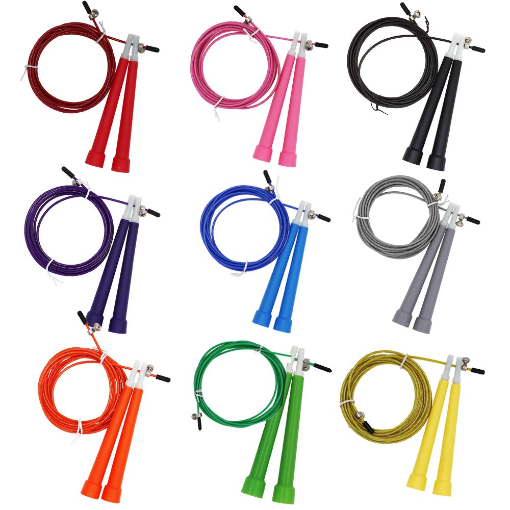 Corde à sauter en fil d'acier réglable FYTVHVB de 3 mètres pour sport et fitness