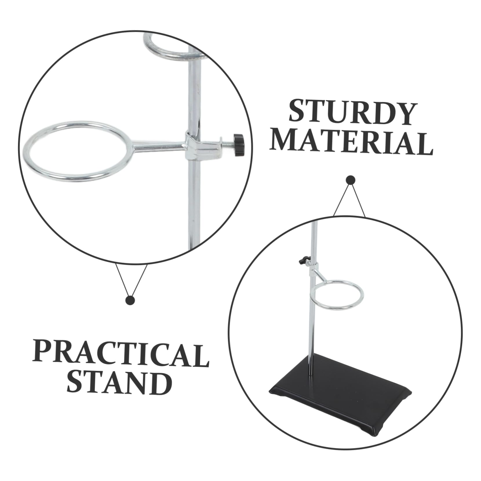 Healvian Matériel Métallique De Laboratoire Support De Laboratoire En Acier Inoxydable Support À Pince Support Pour Équipement De Laboratoire Support En Anneau