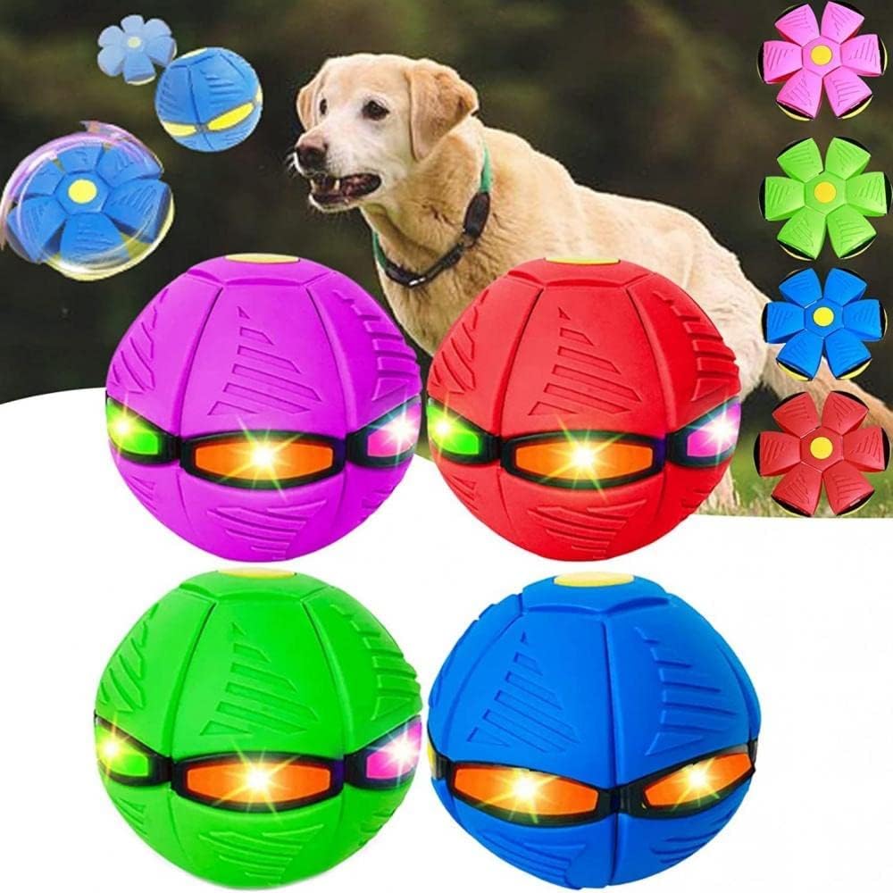 Pet Supplies HICCVAL 2023 New Pet Toy Flying Saucer Ball, 4 Pack