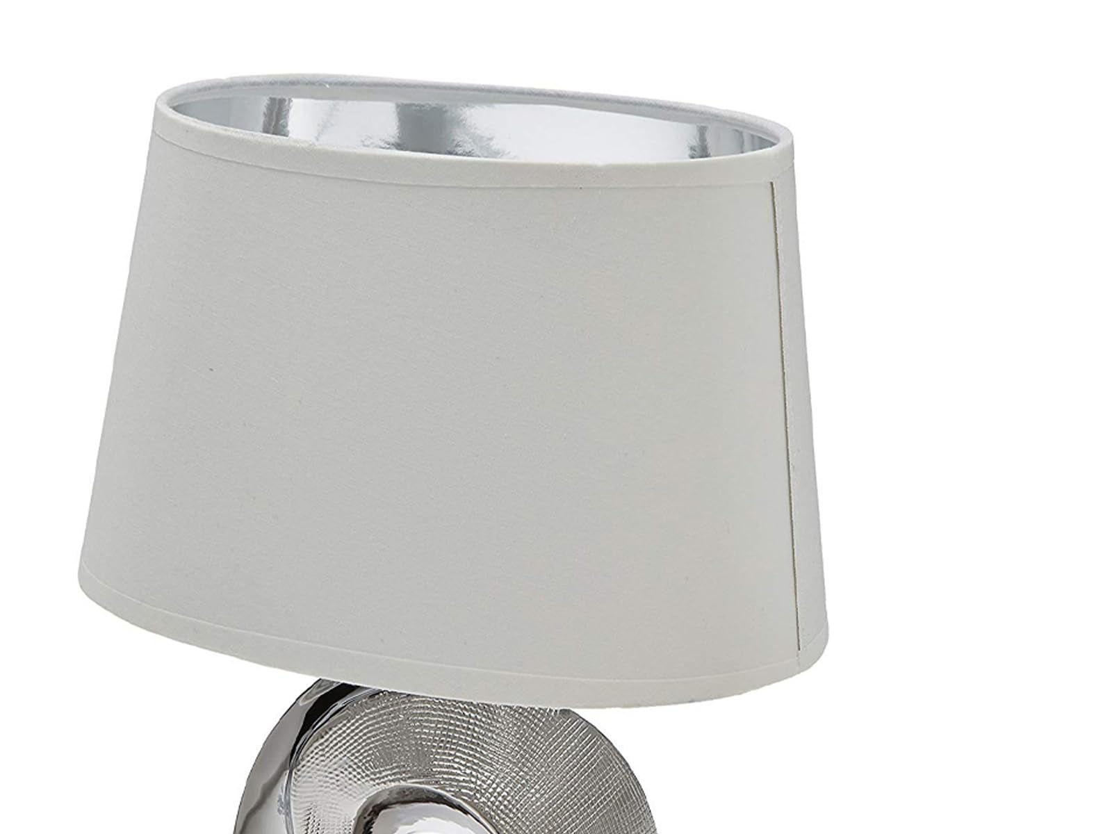 Brubaker Set di 2 Lampade da Tavolo o da Comodino Golden Column - Lampada da Tavolo in Metallo Vintage - Altezza 50 cm, Oro Bianco