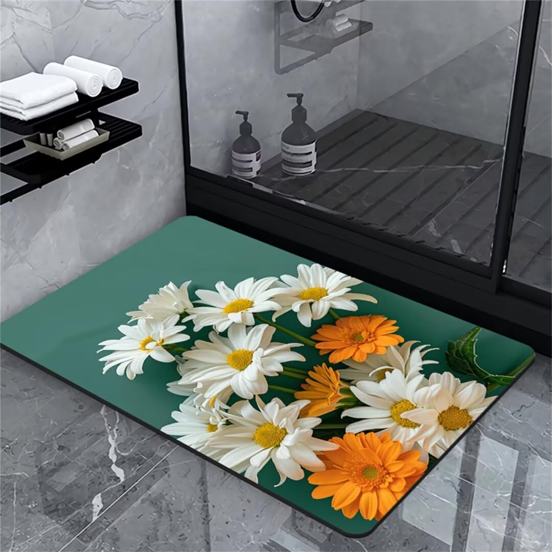 Badezimmerteppich Badematte rutschfest Badematte Badteppich Badvorleger 100x150cm Badematten Badteppiche Duschmatte rutschfest, Duschvorleger Badezimmermatte rutschfest Stein Badematte Teal