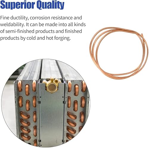 Kupferrohr 6mm - 2M Weiches Kupferrohr mit ID 4mm, AD 6mm für die Herstellung von Drähten, Kabeln, Bürsten, Kompassen und Luftfahrtinstrumenten