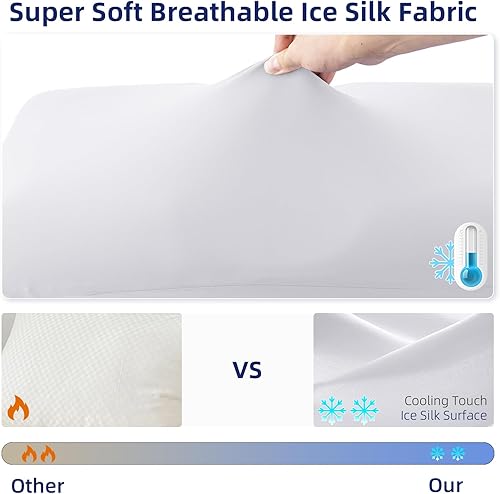 Miniatura 5 de Almohadas de espuma viscoelástica, almohada ergonómica para aliviar el dolor para dormir, almohada cervical para el cuello con funda de almohada