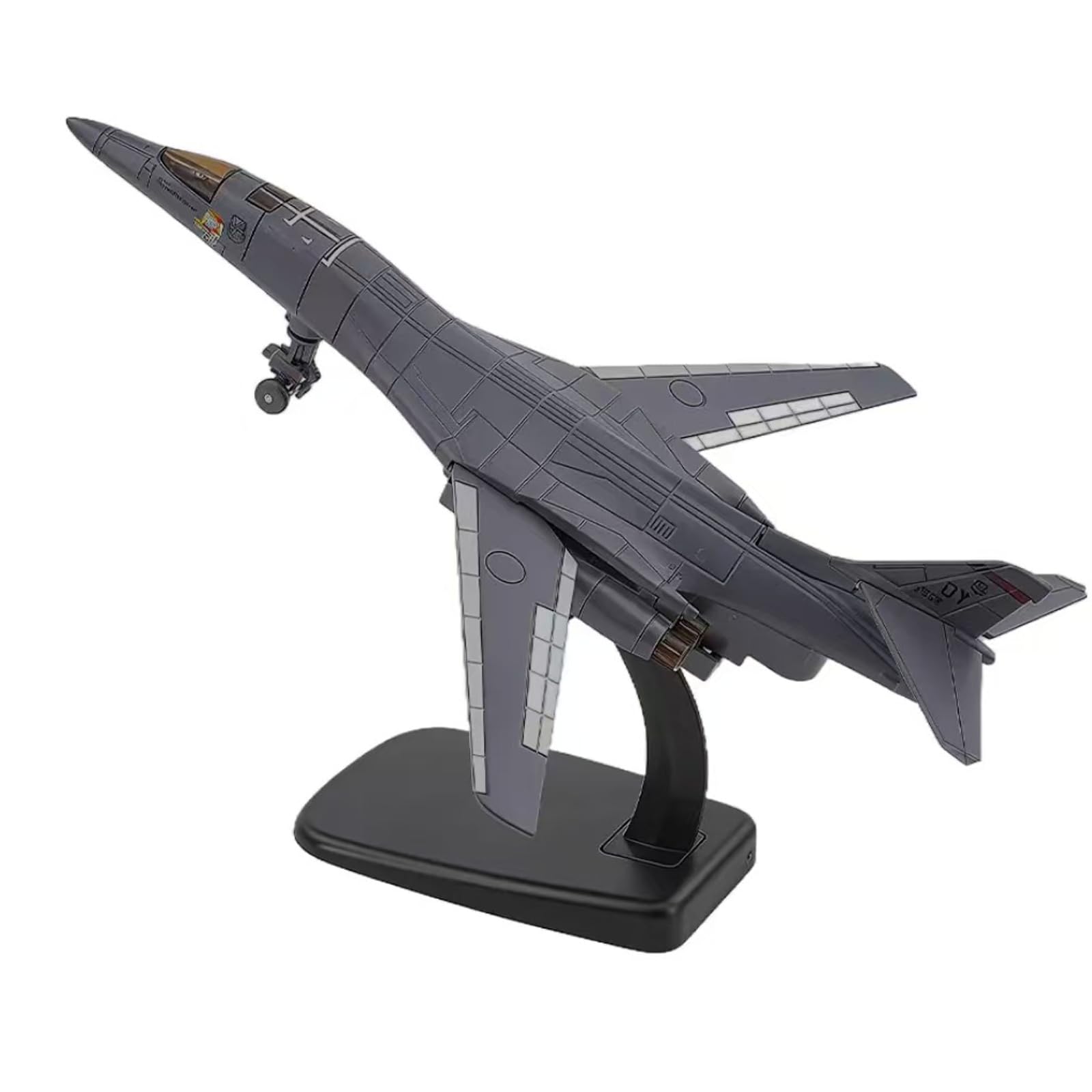 Aluminum Alloy Model — B-1B Lancer Strategic Bomber Military Aircraft Aluminum Alloy Military Aircraft Birthday Gift Display Collectible Military Model (with Base)