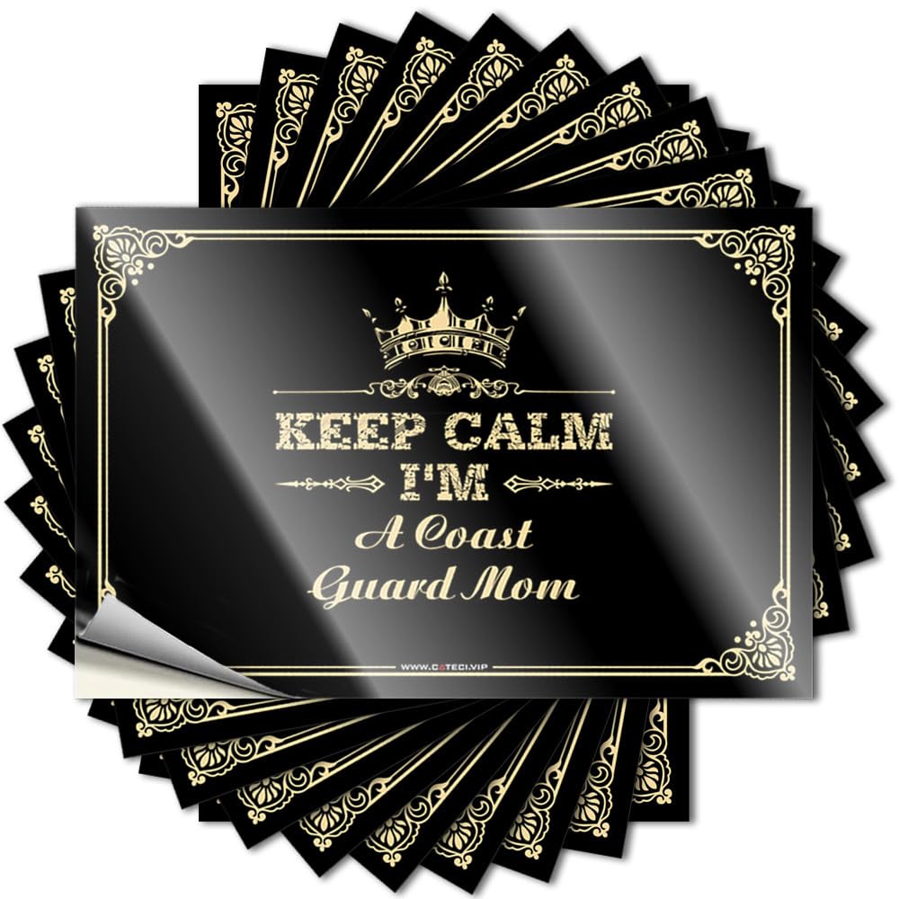 Tattoo Bathroom Stuff Vinyl Sticker | Keep Calm I'm A Coast Guard Mom Aesthetic for Cars Use(6X9CM)