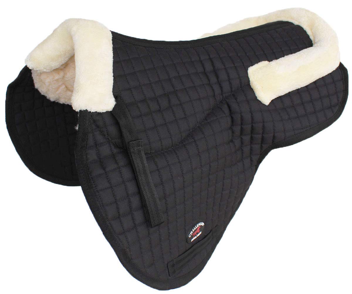 Challenger Horse Contoured Fleece Lined Quilted English Saddle Pad 72117
