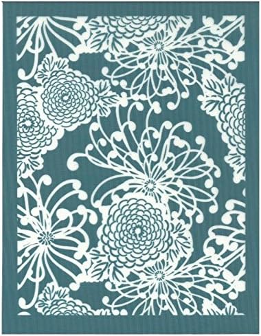 DIY Silk Screen Printing Stencil, Ready to Use "Japanese Chrysanthemum Pattern" Design, for Fabric, Wood, Ceramic, T-Shirts, and More!
